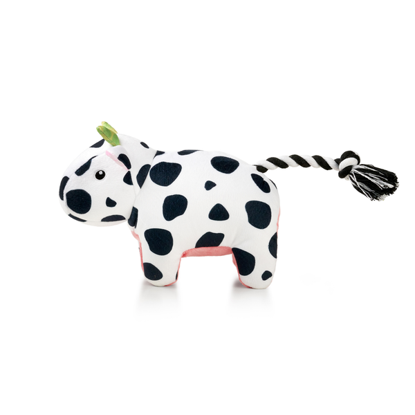 Huggles Dog Toy - Light Cow