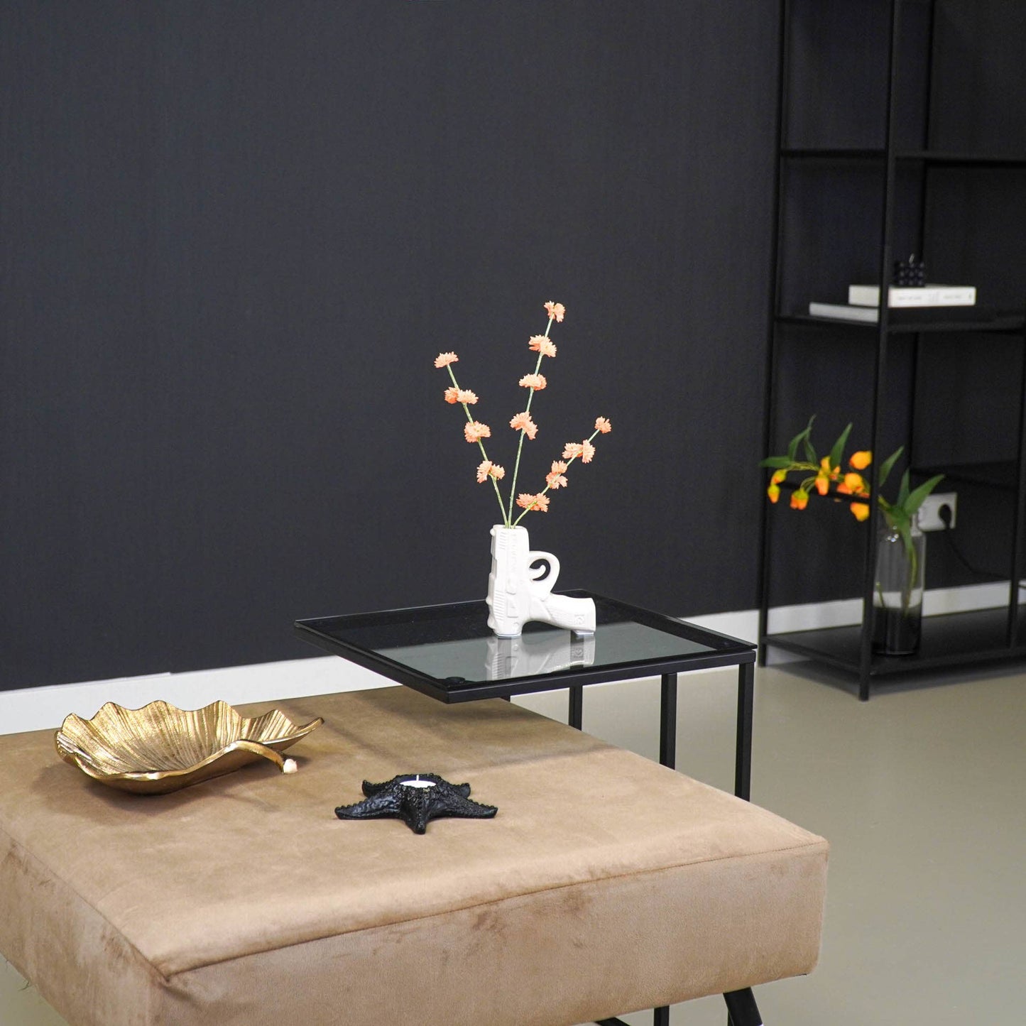 Gun White Flower Vase