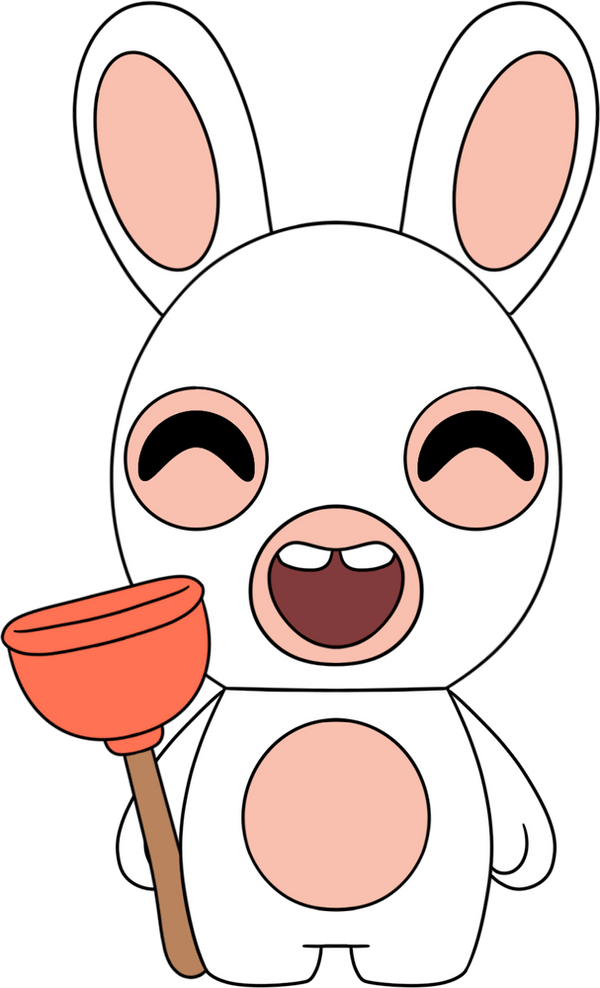 Rabbids Plunger Plush (9in)