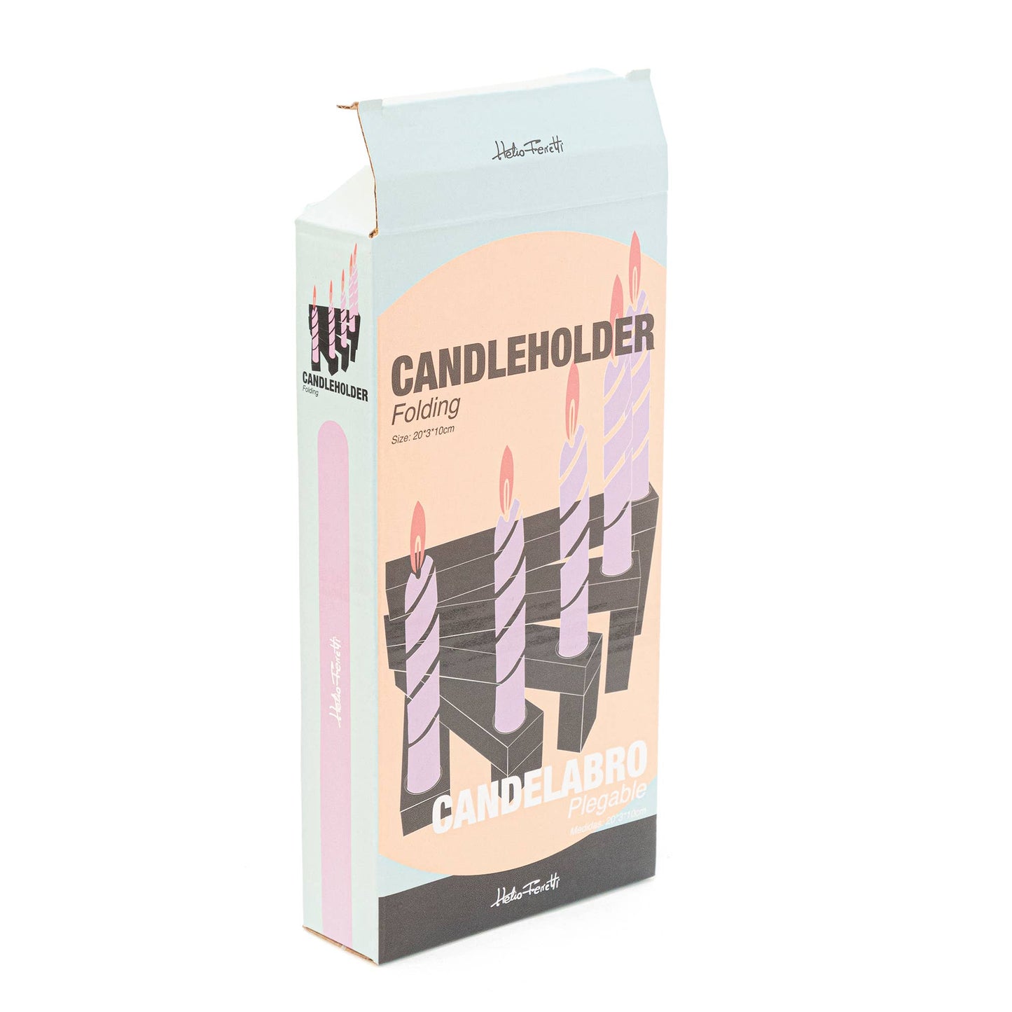 Porte Bougies Multiple Noir Helio Ferretti Vue 2