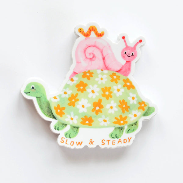 "Slow and Steady" sticker