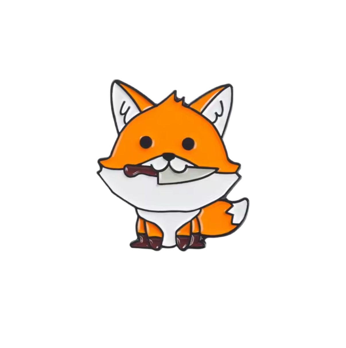 pins renard avec un couteau