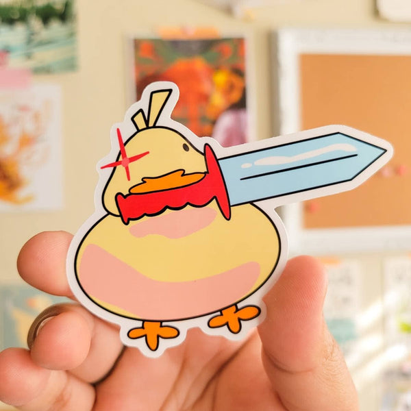 Sticker Canard avec Épée
