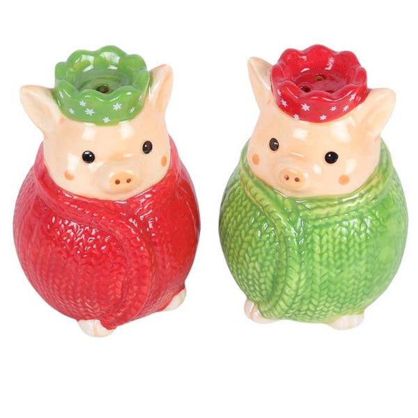 Salière et poivrière Cochons de Noël