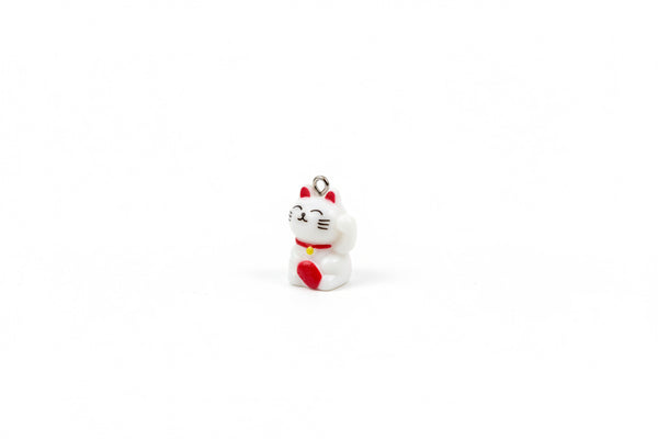 charm chat chanceux blanc
