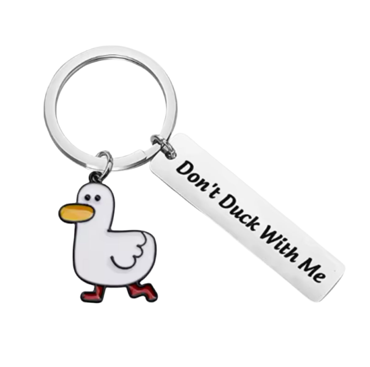 porte cles canard blanc don t duck with me