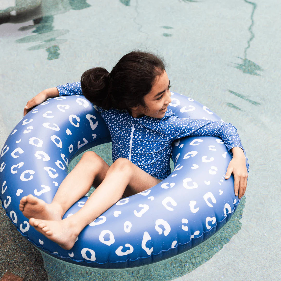 Blue Leopard Pool Float