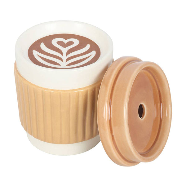 Coffee cup-shaped oil burner