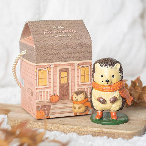 Autumn Hazel Hedgehog Figurine Ornament