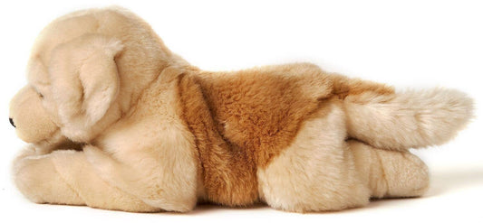 Golden Retriever plush toy, lying down