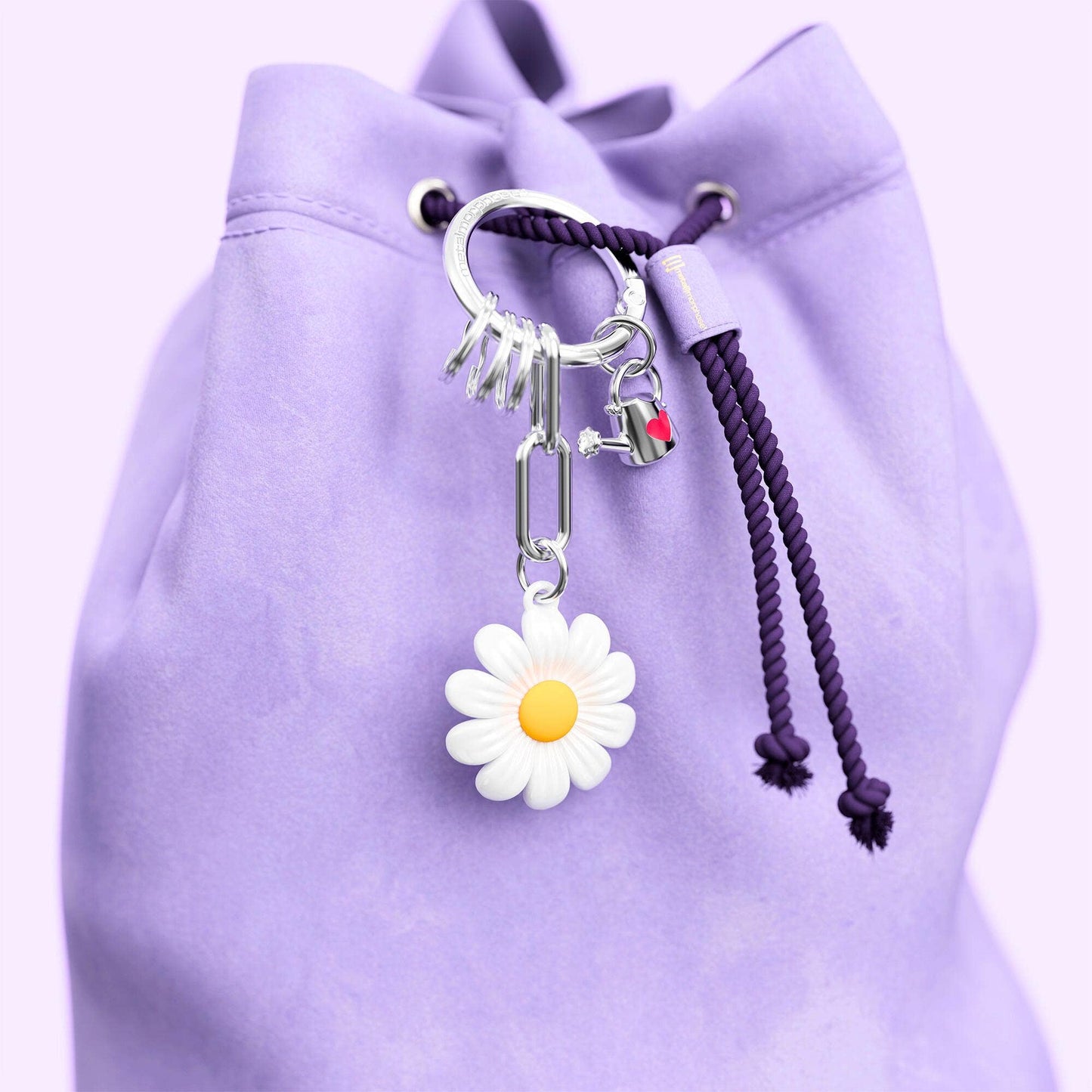 Porte-clés charms Marguerite