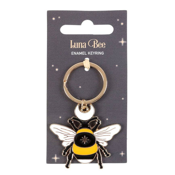 Forest Bee Enamel Keychain