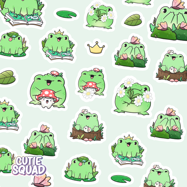 Garden Frogs sticker sheets