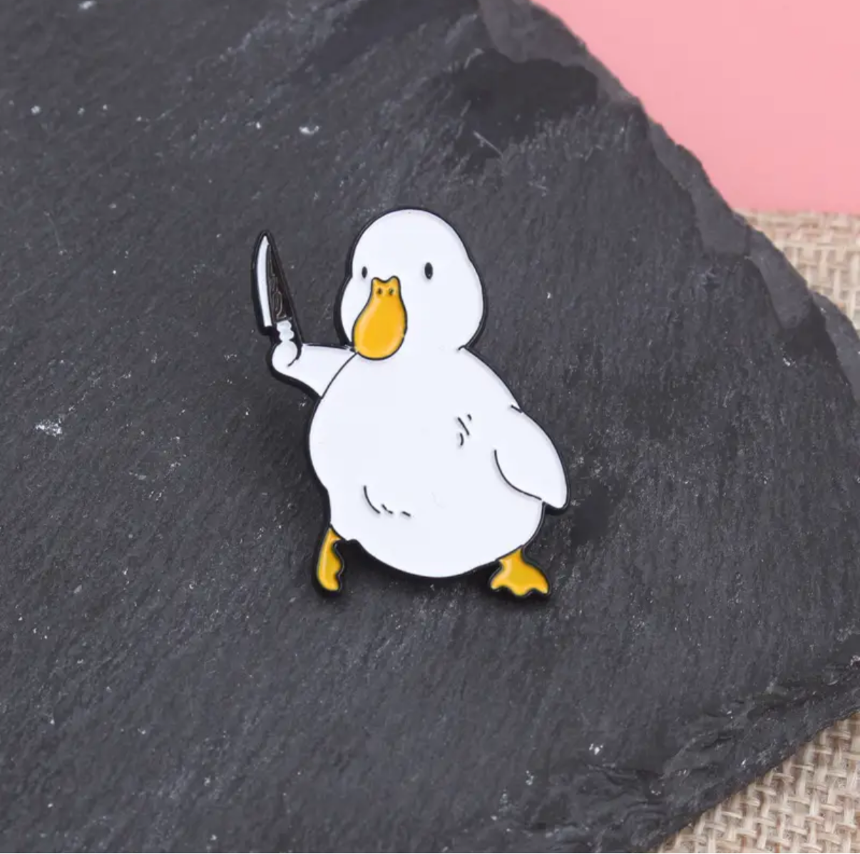 pins canard blanc couteau