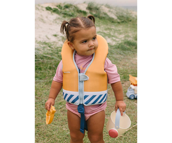 Blue striped floatation learning vest 1-2 years