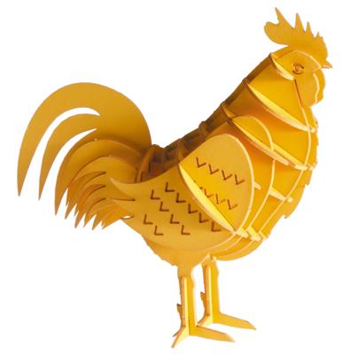 Modèle En Papier 3D - Coq