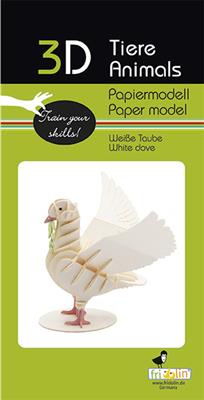 3D Paper Model - White Pigeon