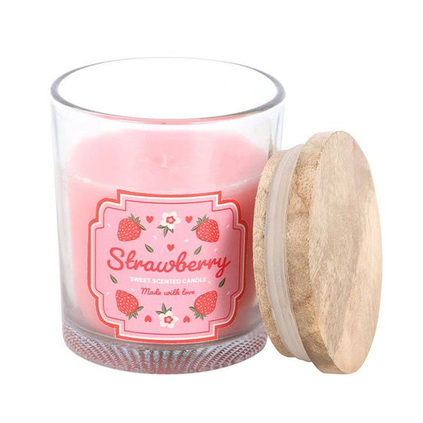 Strawberry scented candle