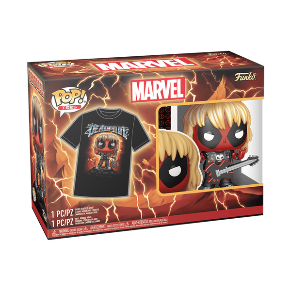 Funko Pop! & Tee Heavy Metal Deadpool (Metallic)