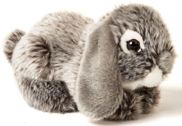 Lapin Bélier, couché (gris) - peluche Uni Toys