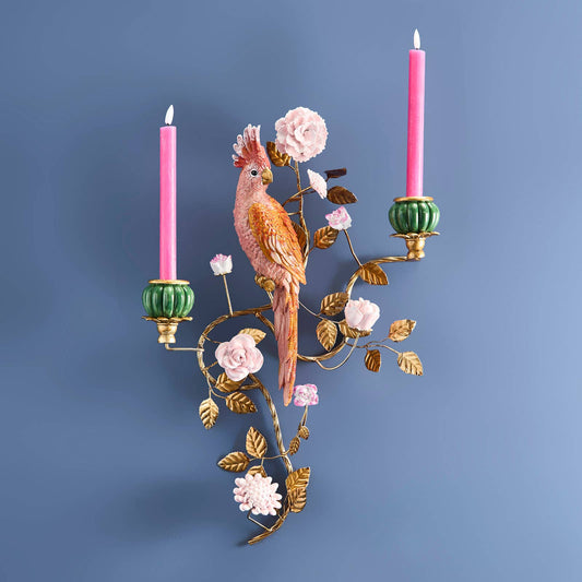 Orange/Gold Parrot Chandelier 39.5 x 12 x 59 cm