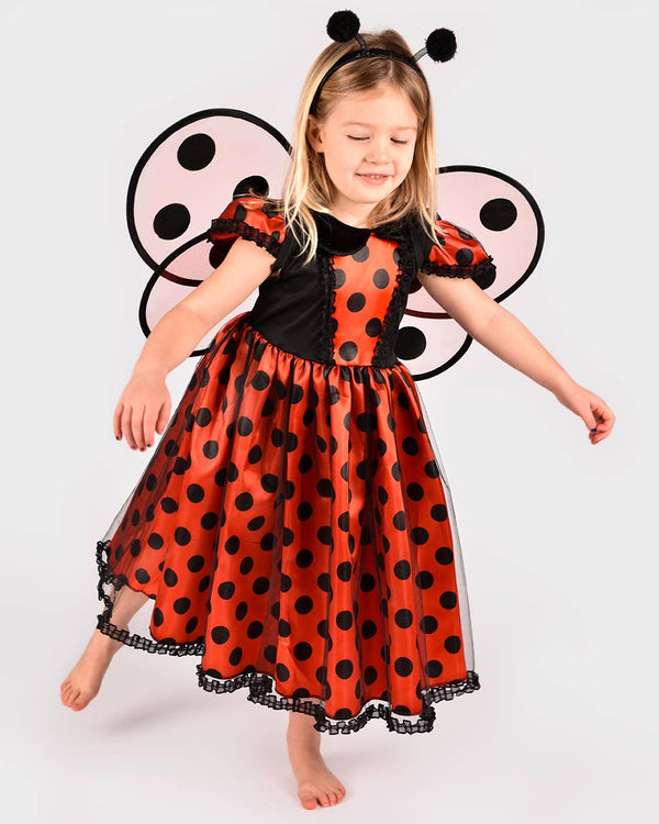 Ladybug Dress W. Acc. 110-116 Size 4-6 years
