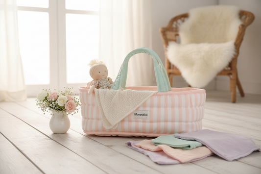 Couffin de Poupées Rayures Roses