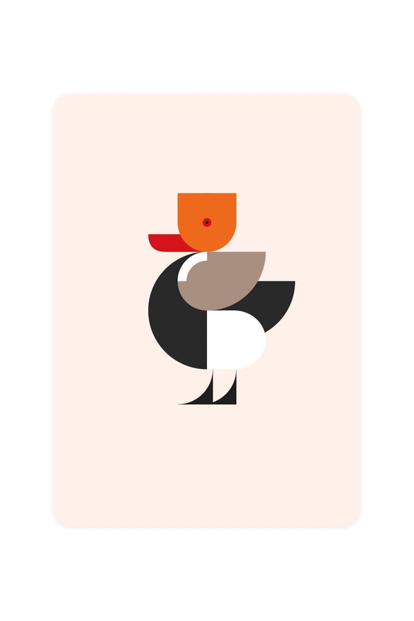 Postcard with the red-crested pochard