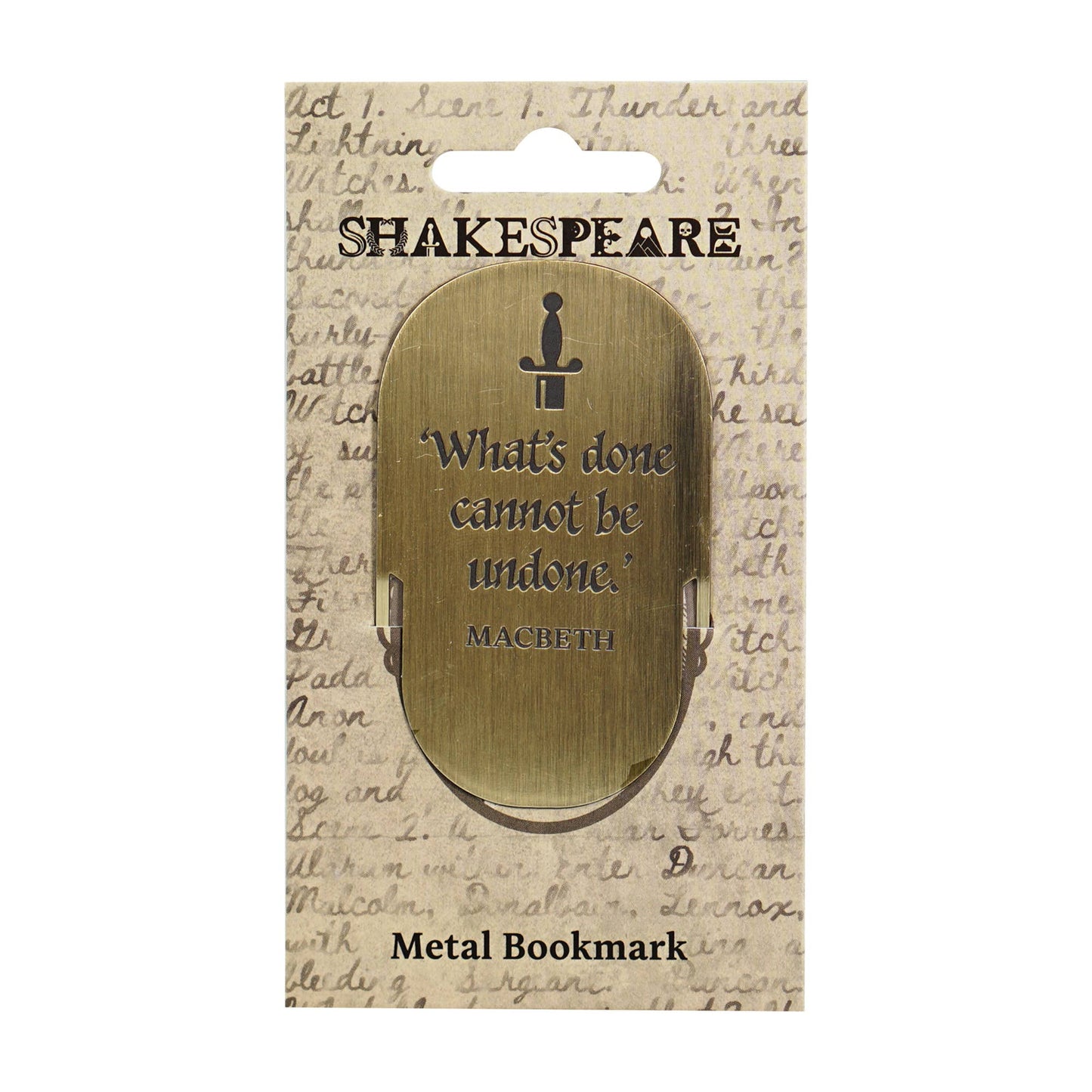 Marque-page en métal Shakespeare - Macbeth