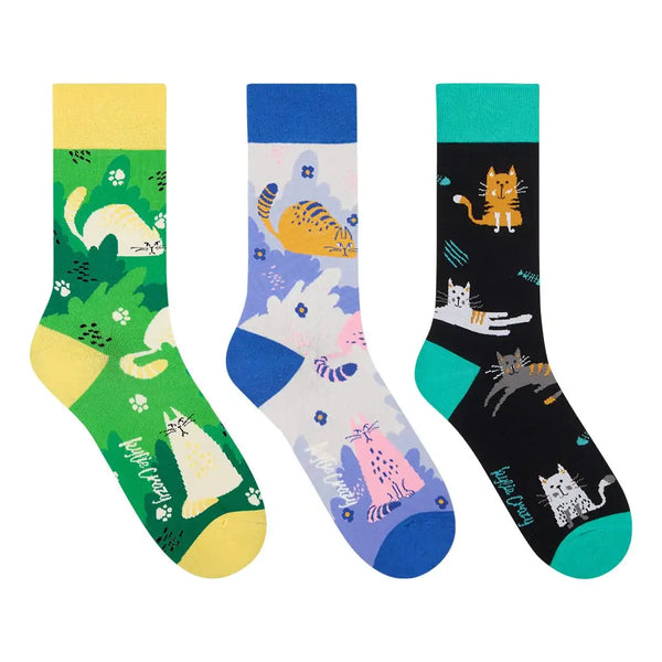 Gift Set 3 Pairs of Cat Socks