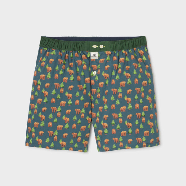 Boxer shorts in 100% organic cotton - Brown bear