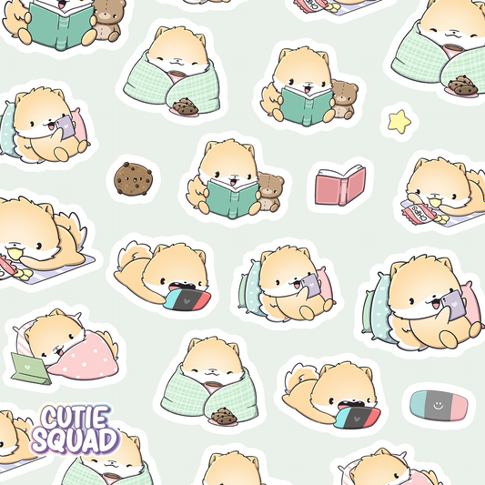 Shiba's Evening Routine | Sticker Sheets