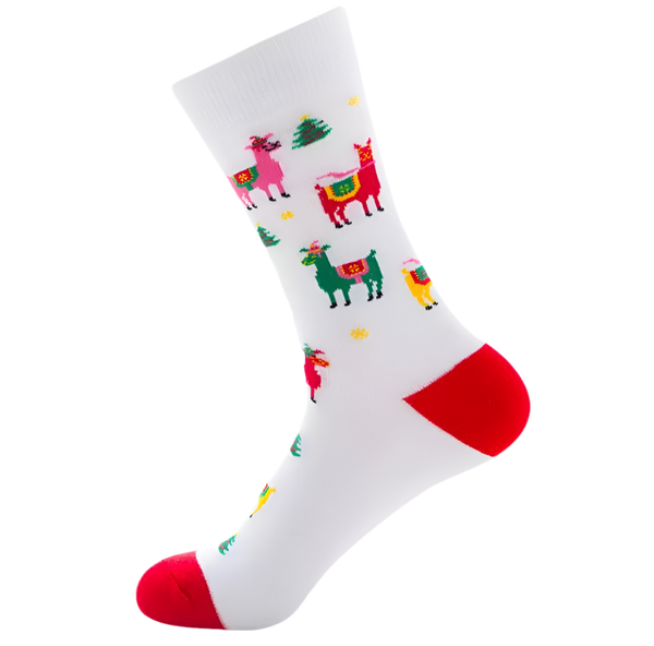 chaussettes lama de noel mrcol