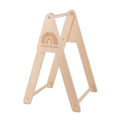 ML Poppen: PORTE-VÊTEMENTS H44xD30xB31cm, en bois de forêt durable, recevez 1 porte-vêtements pour chaque commande de € 100 des vêtements de Miniland