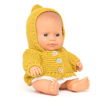 ML Poupées: POUPÉE BÉBÉ FILLE EUROPEEN HABILLÉES 21cm, parfumée vanille, imperméable, en résine. Made in Spain, 10m+