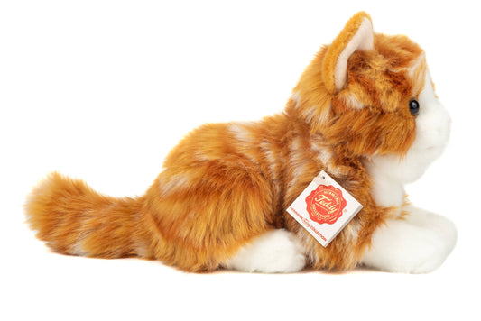 Peluche Chat roux allongé