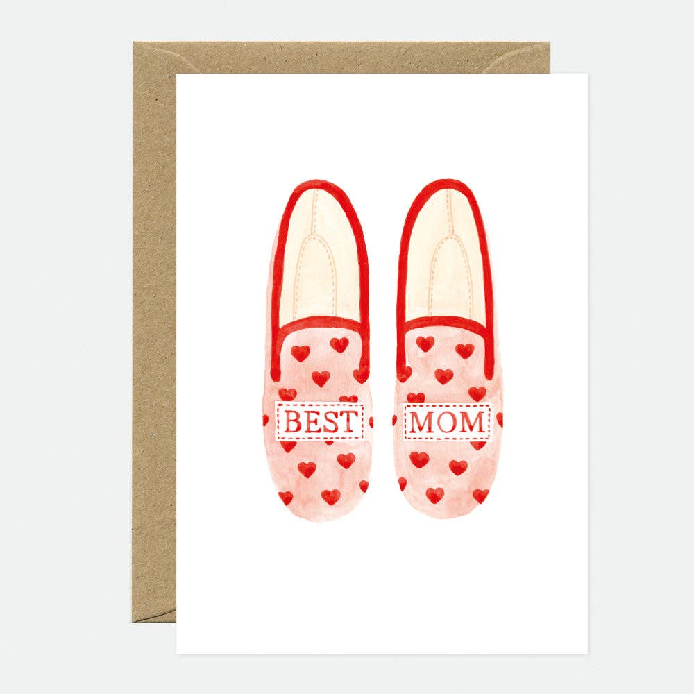 Carte de vœux Chaussons “Best Mum”