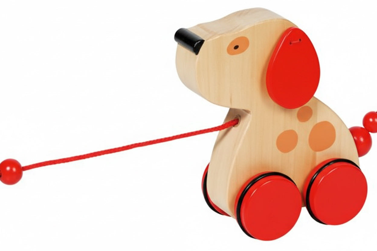 Animal à tirer: CHIEN Luhna 16x6,3x15cm, bois, 1+