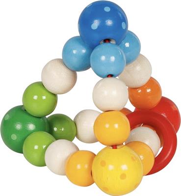 Goki Baby Hochet: PYRAMIDE H7cm, avec élastique, bois