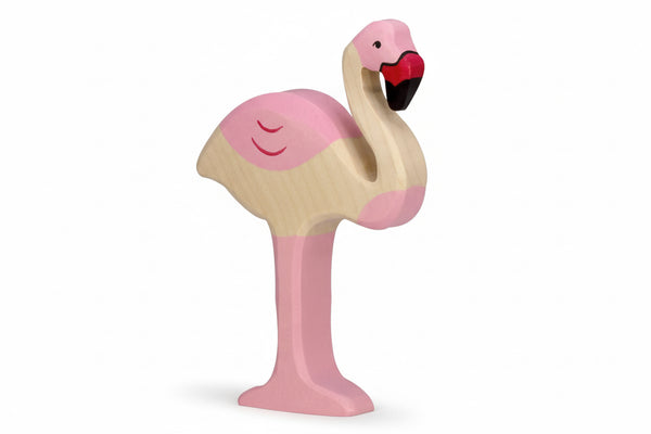 Holztiger Jungle: FLAMANT ROSE 8x2x12cm, bois