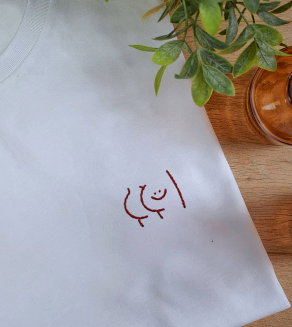 T-shirt brodé - P'tit cul - t-shirt brodé Juste un T-shirt