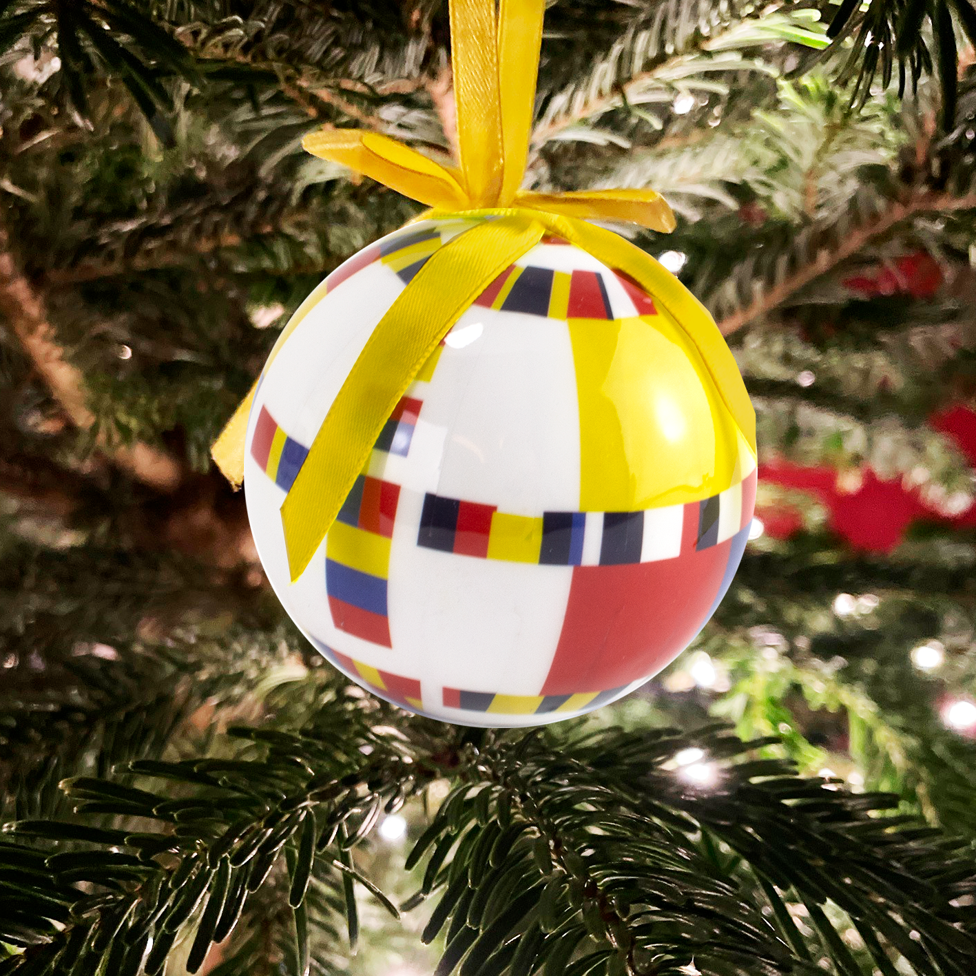 Unbreakable Mondrian Boogie Woogie Christmas Ornament