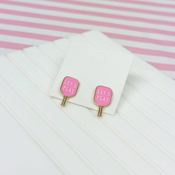 Pickleball "Let's Play" Earrings