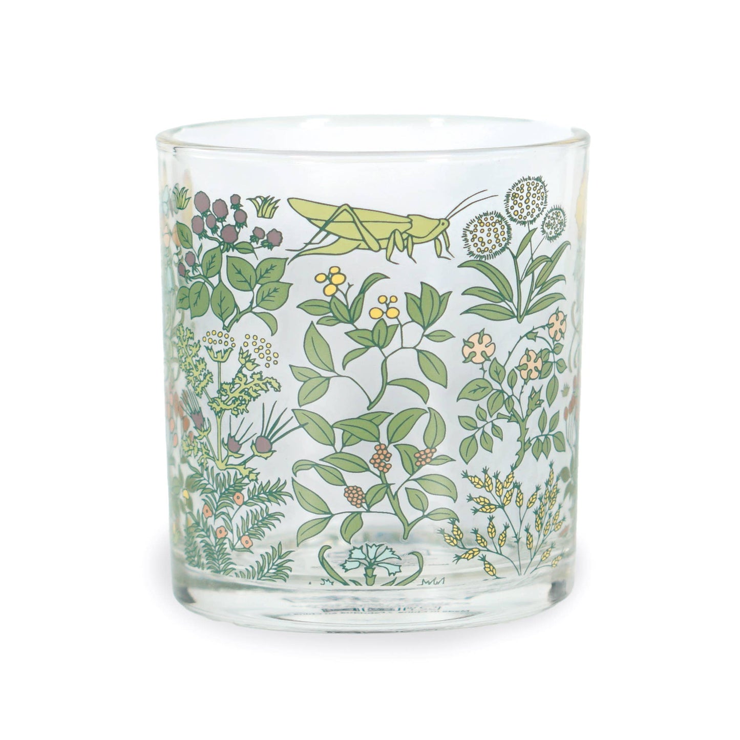 Voysey Drinking Glass, Tumbler, Botanical Garden, Fauna and Flora