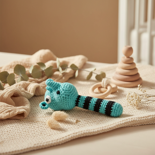 Rhino Rattle - Turquoise