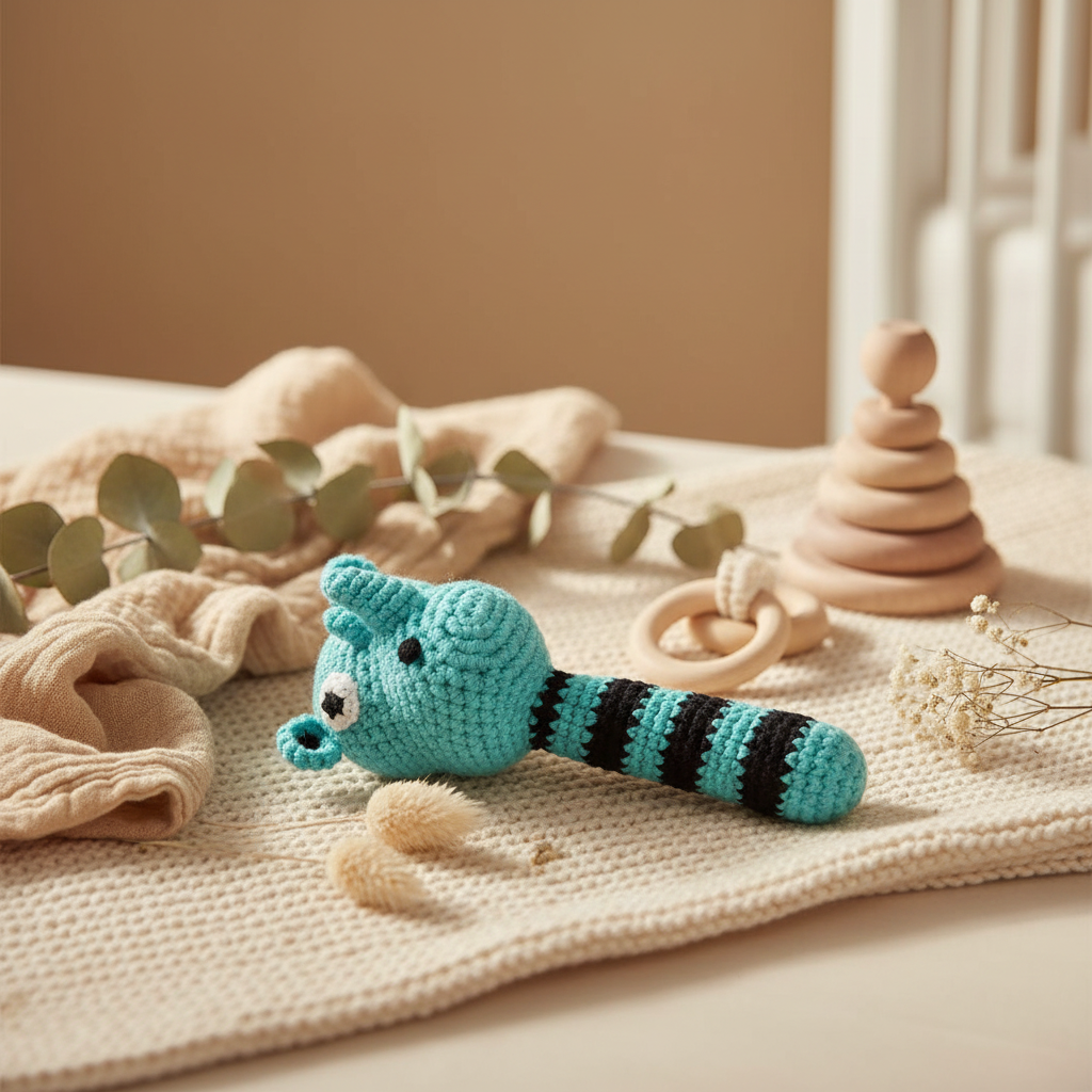Rhino Rattle - Turquoise