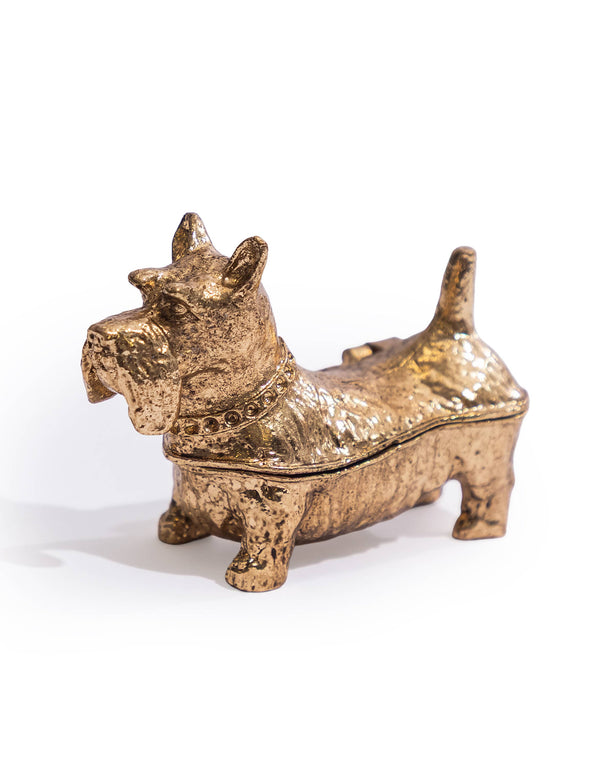 Golden Scottish Terrier Trinket Box