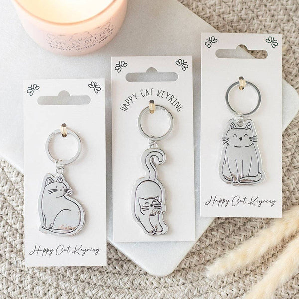 Happy Cat Keychain