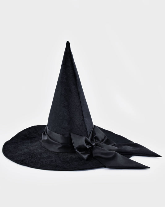Witch hat with satin ribbon 44 cm