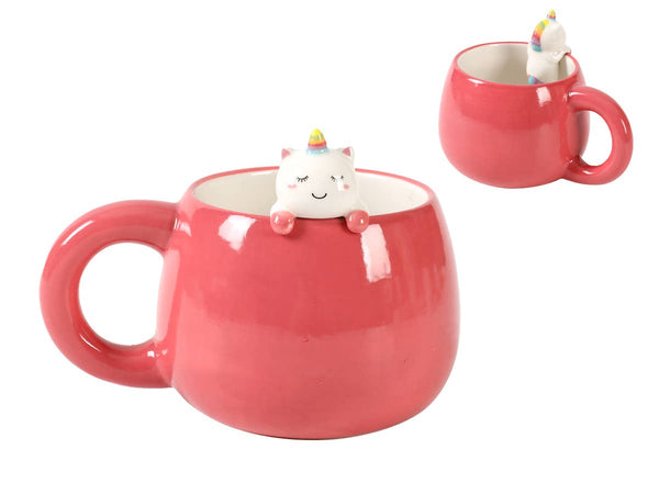 Mug with Unicorn Figurine